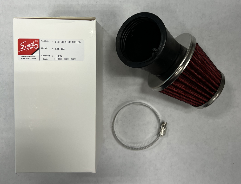 FILTRO AIRE CONICO GY6 150 (Clase A)